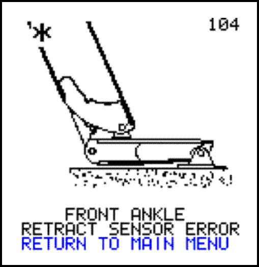 104 Ankle Retract Sensor Error