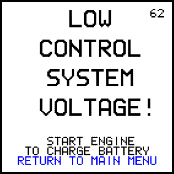 62 Low control system voltage