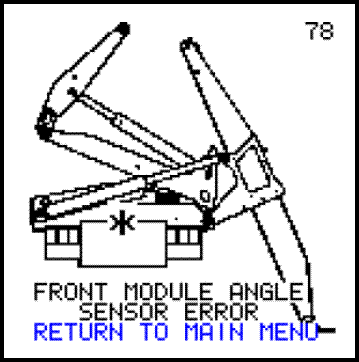 78 Module Angle Sensor Error