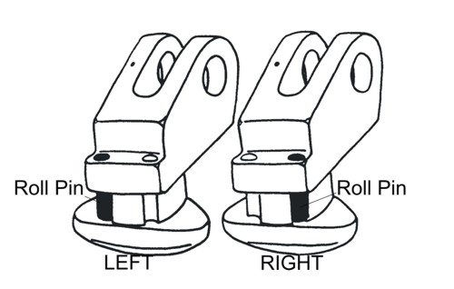 left and right lugs