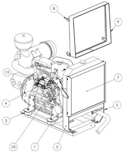 V2203 Engine - Front View