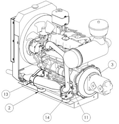 V2203 Engine - Rear View