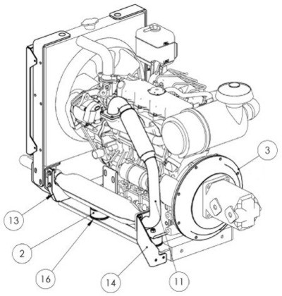 V2403-M Engine - Rear View